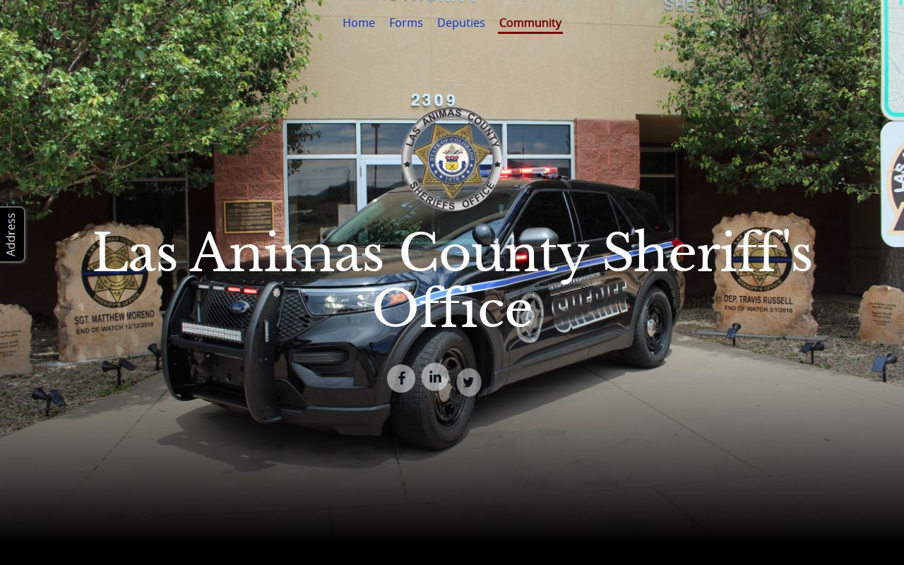 Las Animas County arrest history sheriff report request