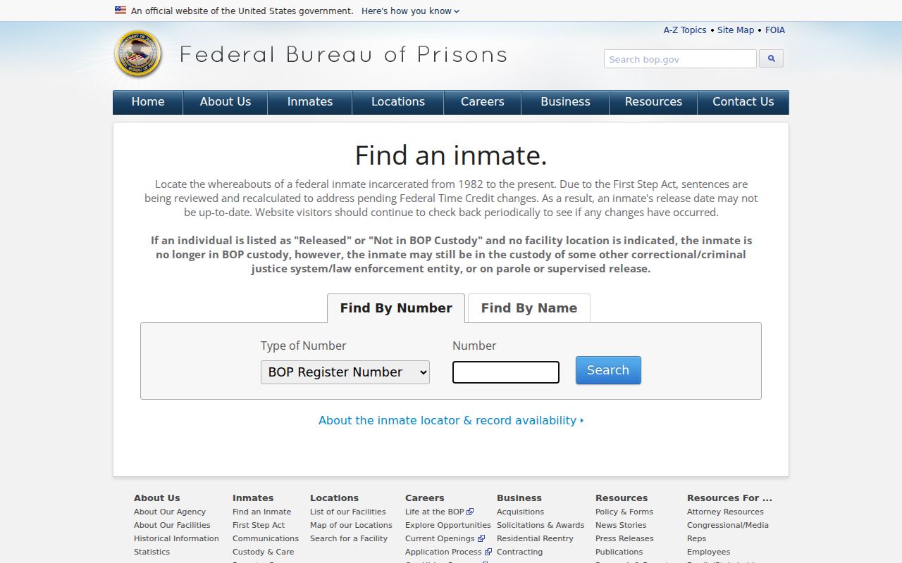 Las Animas County criminal history federal inmate locator